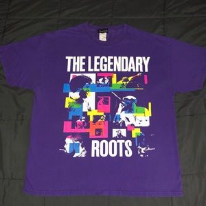 RARE RETRO Original Okayplayer The Legendary Roots purple t-shirt XL